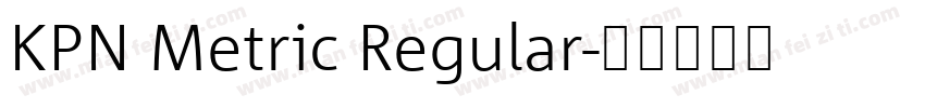 KPN Metric Regular字体转换